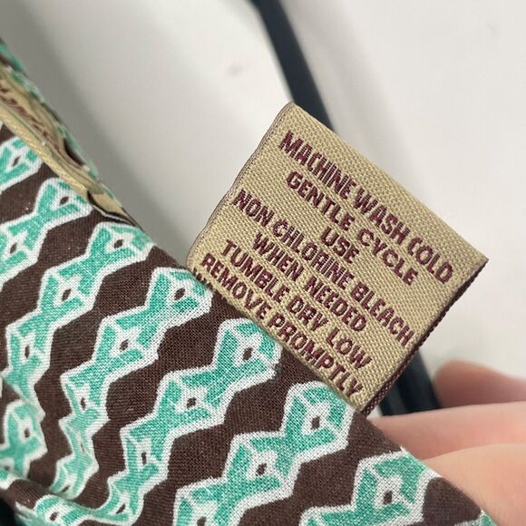 Boho Sleeveless Tank Top XL Cotton Paisley Geometric Print Festival Cottagecore - Picture 4 of 6